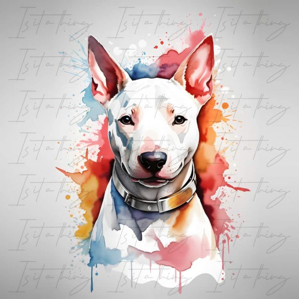 'English Bull Terrier' (Wall Art)