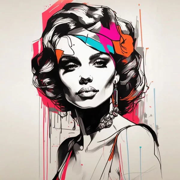 Limited Edition:<br>'Pop Art' Female 01<br>(24"x30" Canvas)