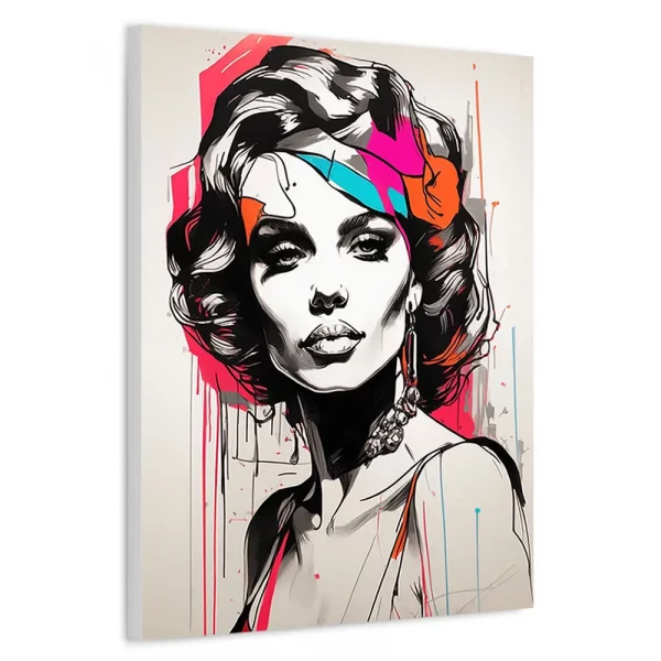 Limited Edition:<br>'Pop Art' Female 01<br>(24"x30" Canvas) - Image 2