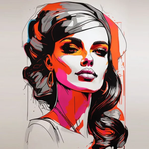 Limited Edition:<br>'Pop Art' Female 05<br>(24"x30" Canvas)