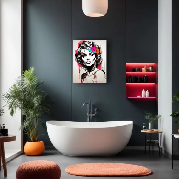 Limited Edition:<br>'Pop Art' Female 01<br>(24"x30" Canvas) - Image 6