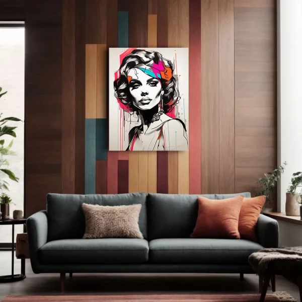 Limited Edition:<br>'Pop Art' Female 01<br>(24"x30" Canvas) - Image 4