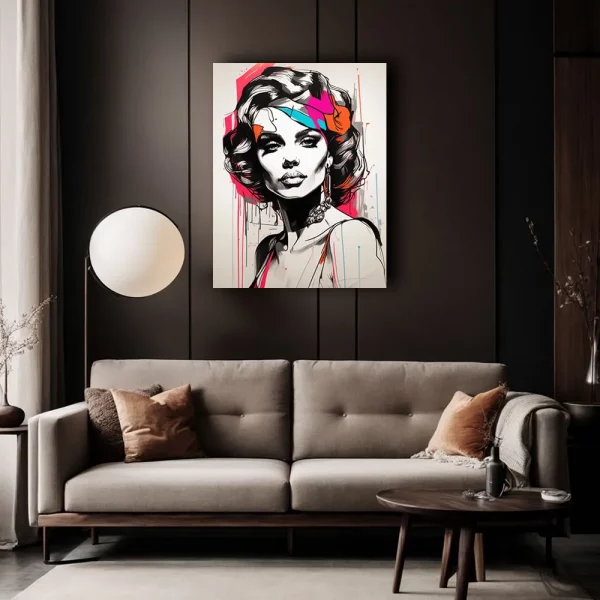 Limited Edition:<br>'Pop Art' Female 01<br>(24"x30" Canvas) - Image 3