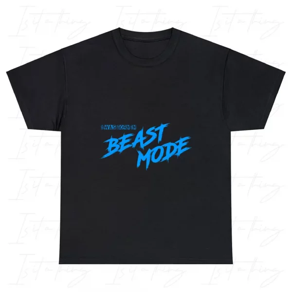 'I Was Born In Beast Mode' (T-shirt) - Image 4