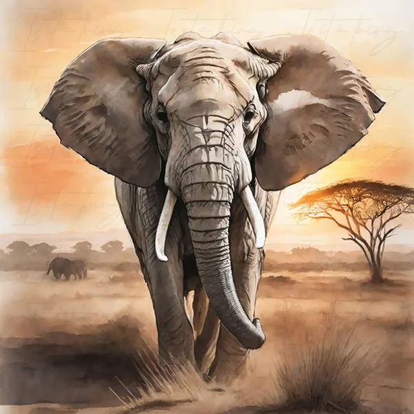 'Elephant 01' (Wall Art)