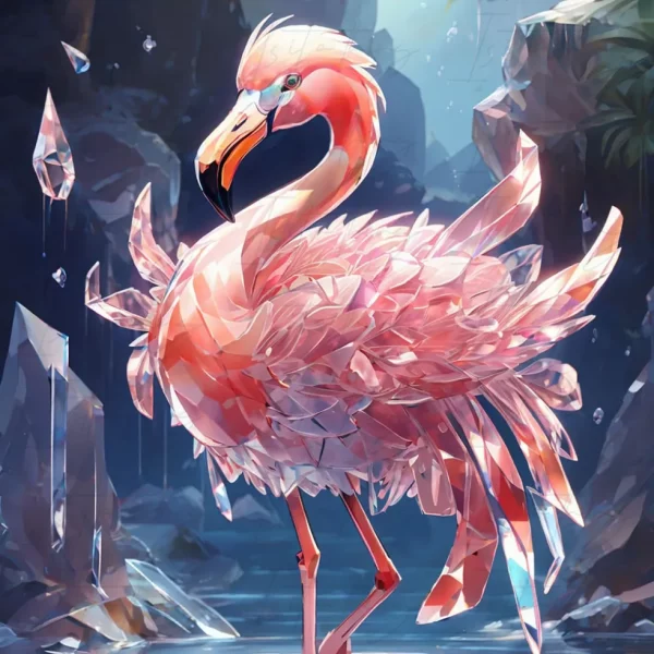 'Crystal Flamingo' (Wall Art)