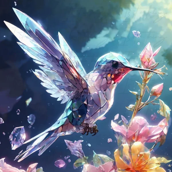'Crystal Hummingbird' (Wall Art)