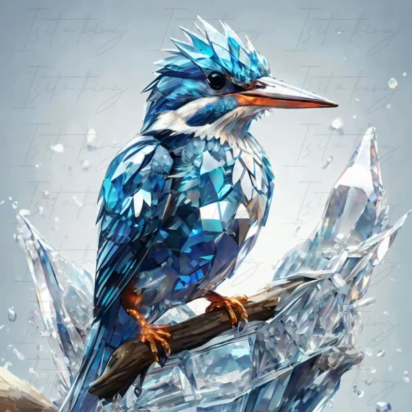 'Crystal Kingfisher' (Wall Art)