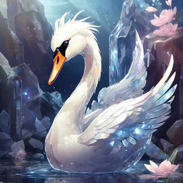 'Crystal Swan' (Wall Art)