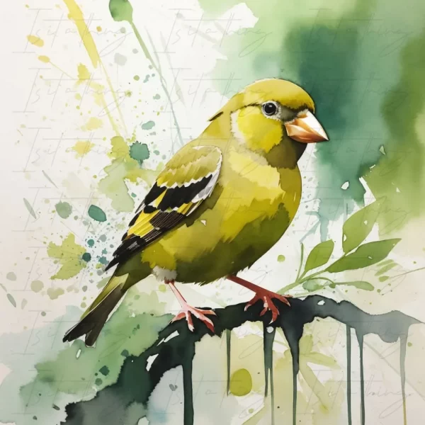 'Green Finch' (Wall Art)