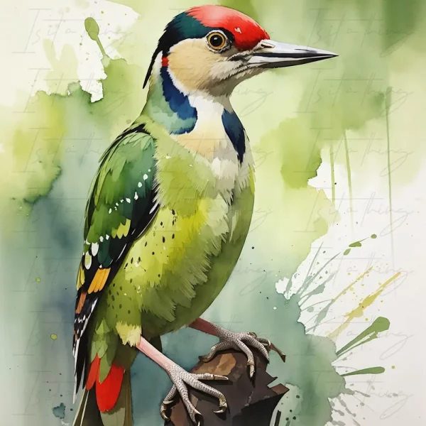 'Green Woodpecker' (Wall Art)
