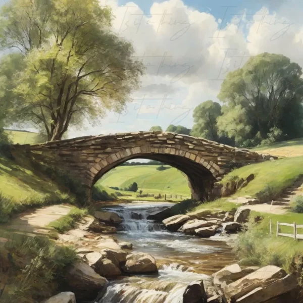 'Old Stone Footbridge' (Wall Art)